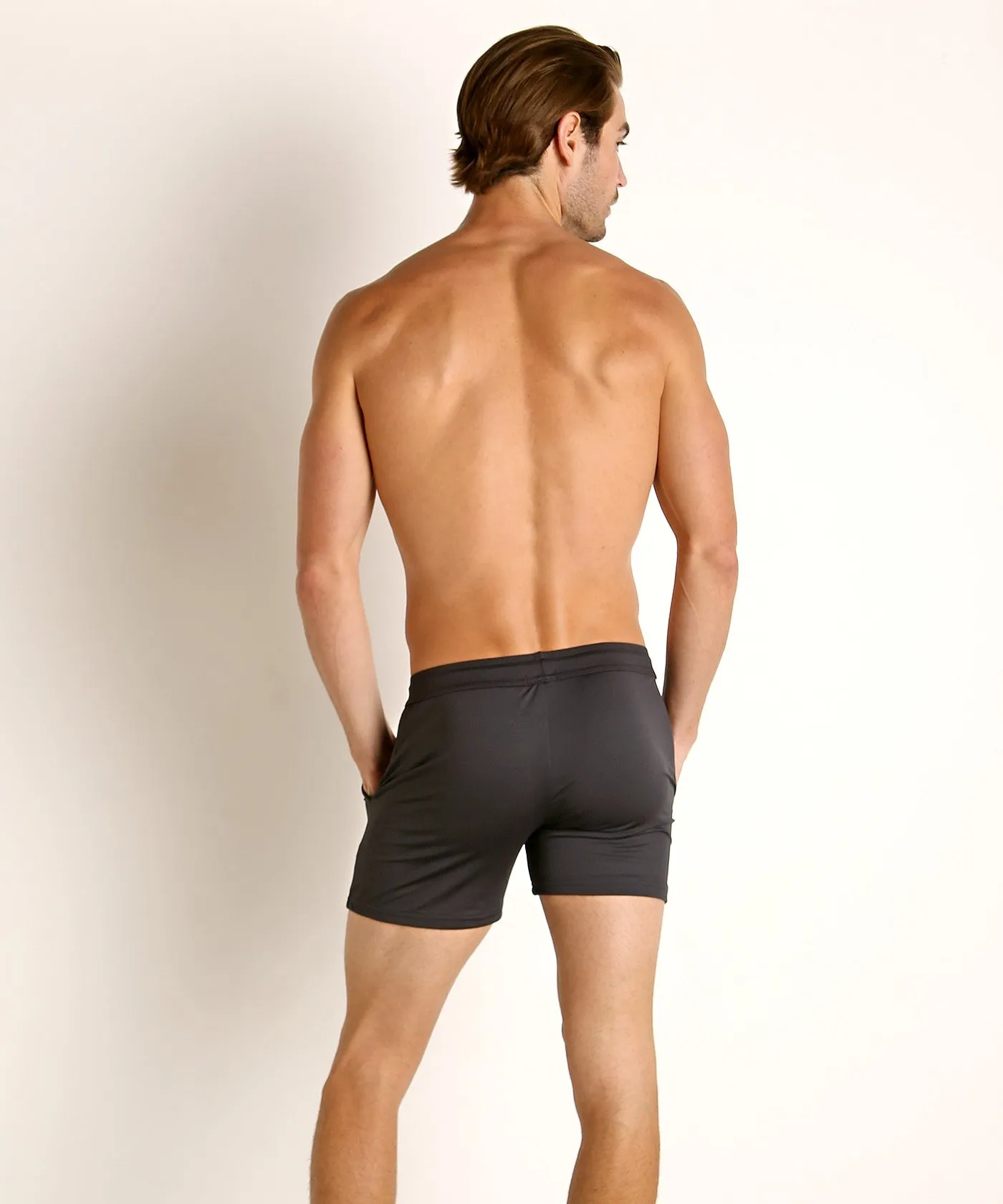 Pique Mesh Performance 5" Workout Shorts (Charcoal)