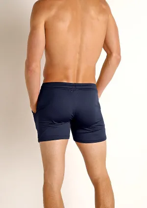 Pique Mesh Performance 5" Workout Shorts (Navy)