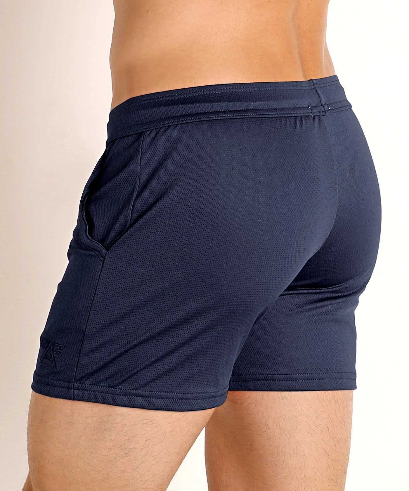 Pique Mesh Performance 5" Workout Shorts (Navy)