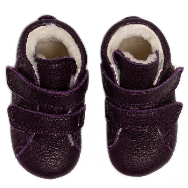 Prewalker Leather Sherpa Boot - Plum