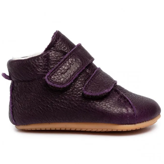 Prewalker Leather Sherpa Boot - Plum