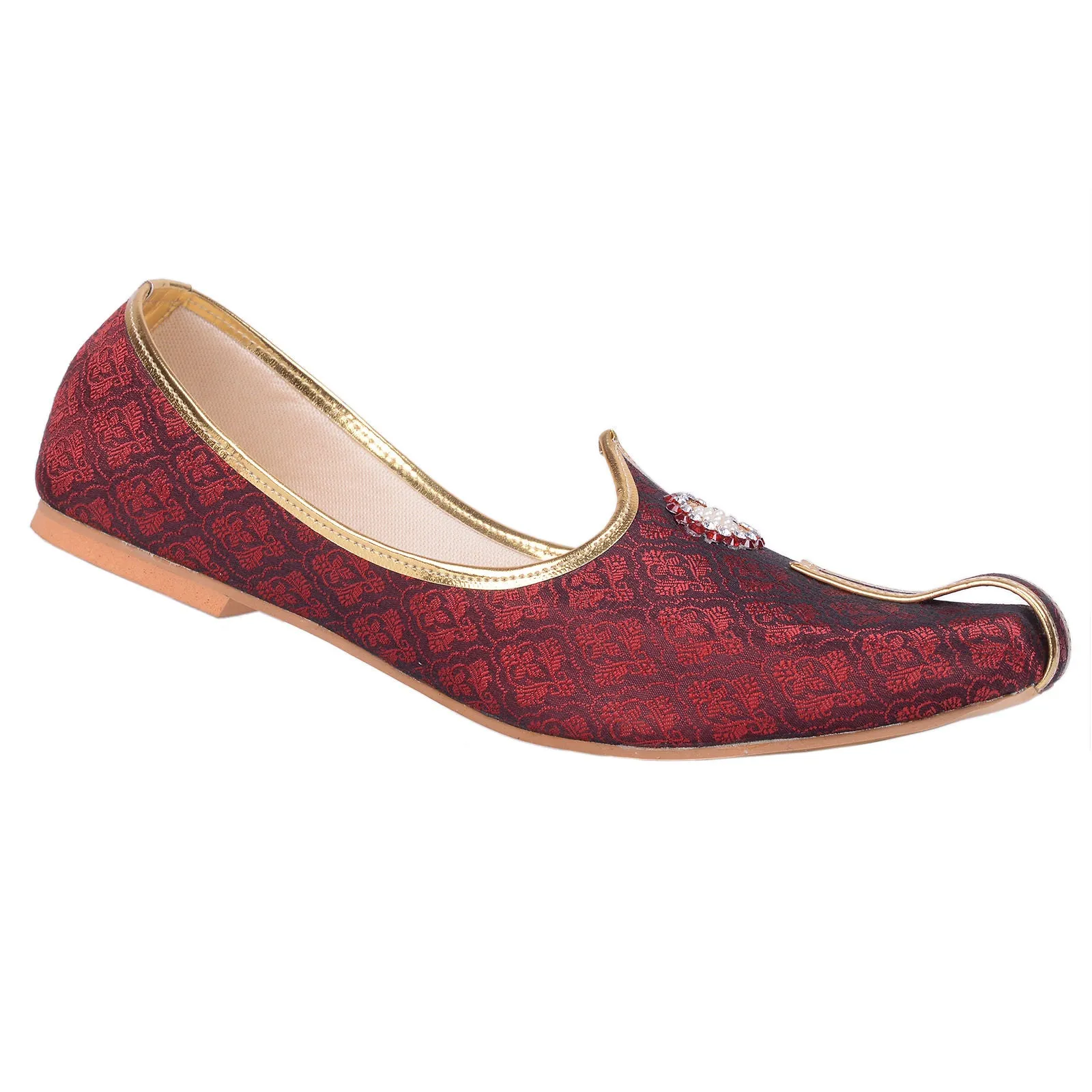 Rajwada Men Sherwani Shoe Maroon Pakistani Shoe Padhani Shoe Lahori Nagra Jutti