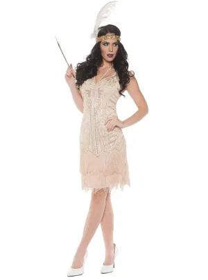 Ritzy Rose Womens Beaded 1920s Flapper Dress Costume