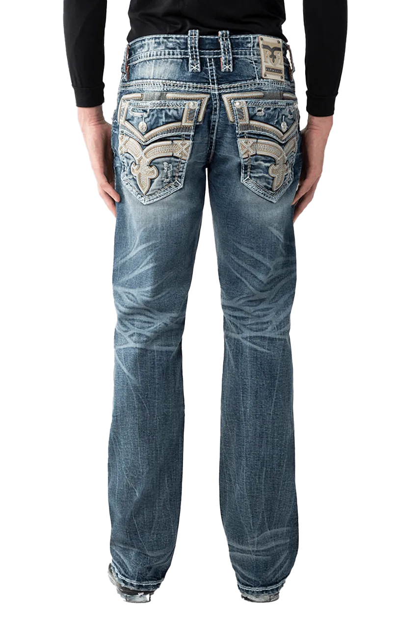 Rock Revival Men's Eggplant B203 Boot Cut Jeans