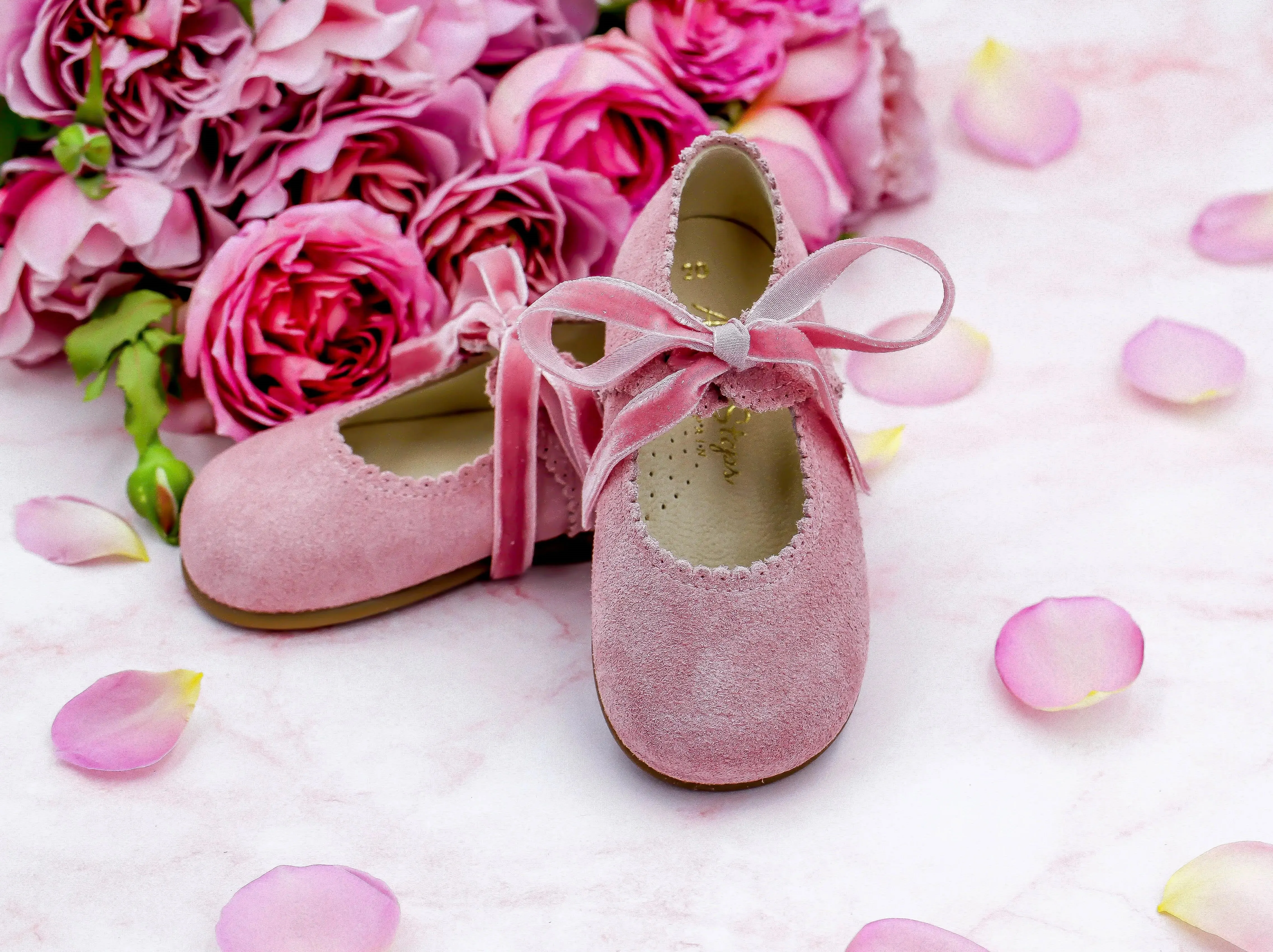 Rosa- Pink Suede Mary Jane Shoes