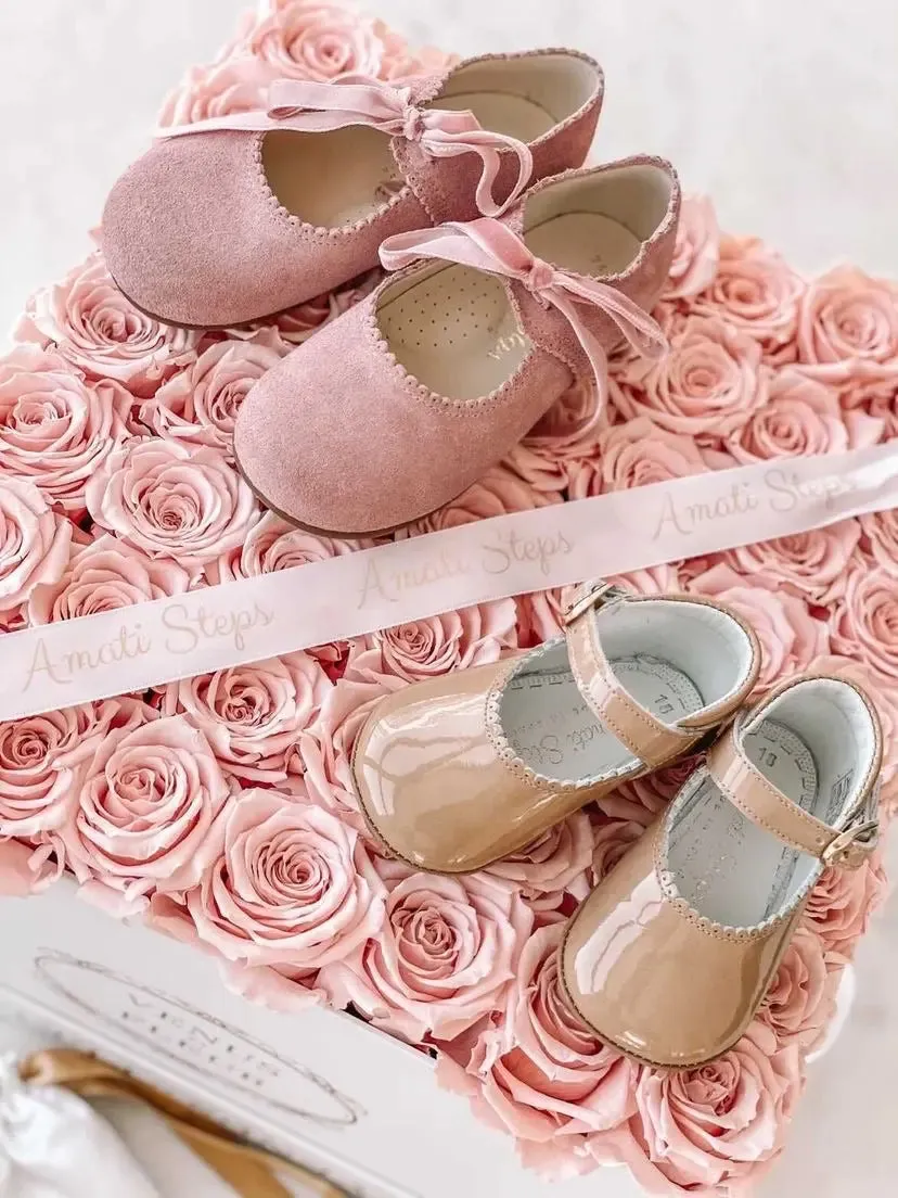 Rosa- Pink Suede Mary Jane Shoes