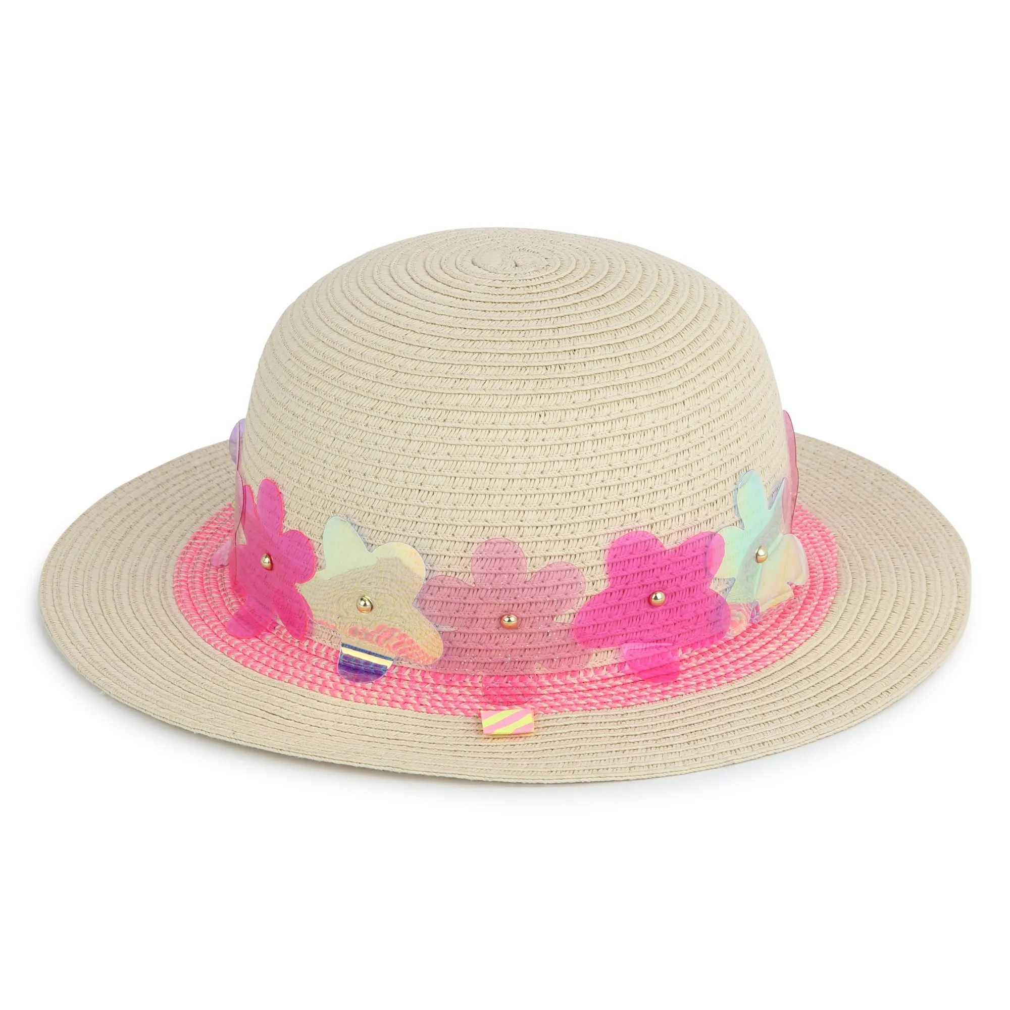 Rose Flower Straw Floppy Hat