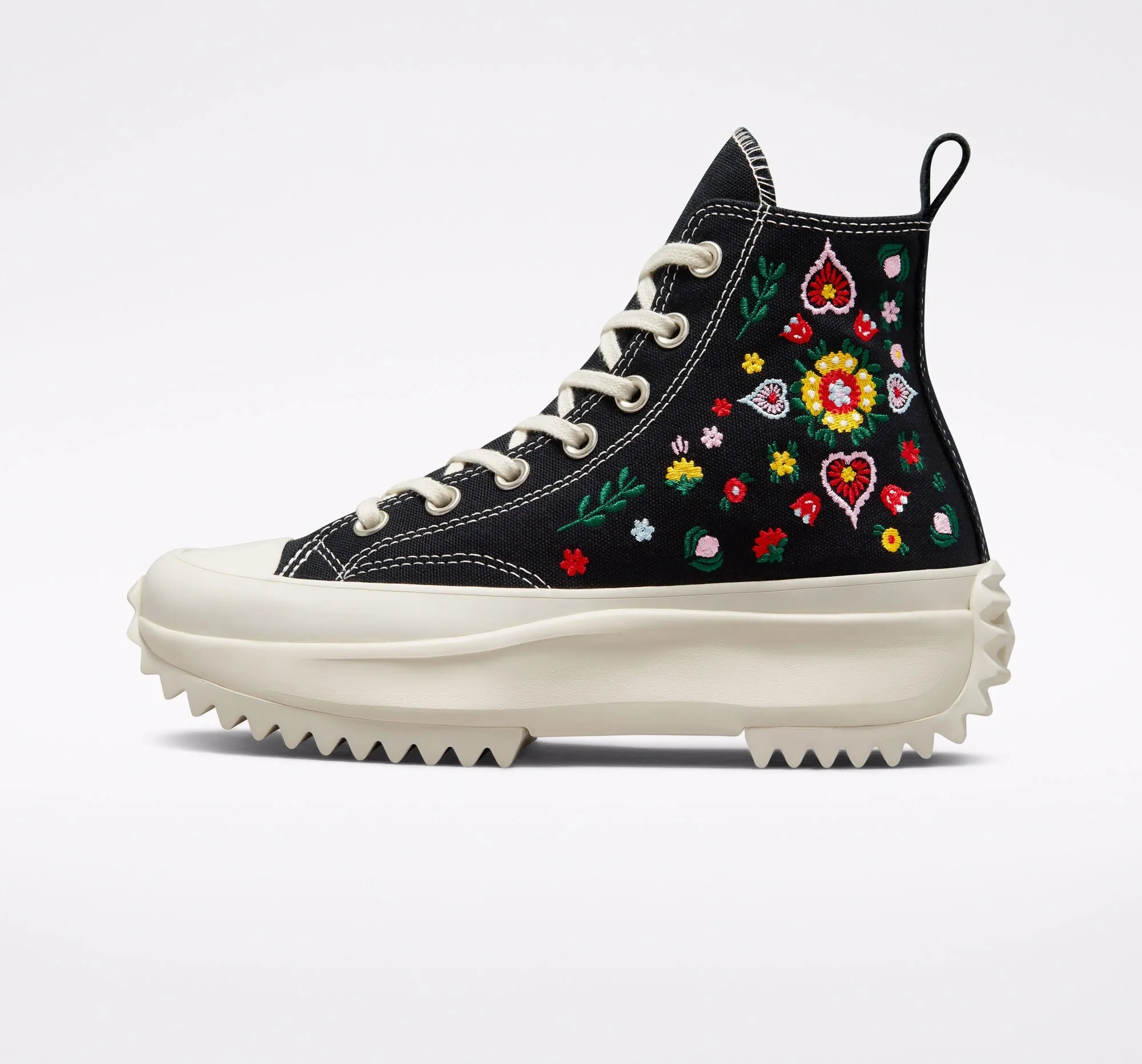 Run Star Hike Hi Sneakers Floral Embroidery