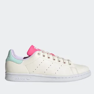 Scarpe Donna ADIDAS Sneakers linea Stan Smith Vegan colore Bianco Verde Acqua e Rosa