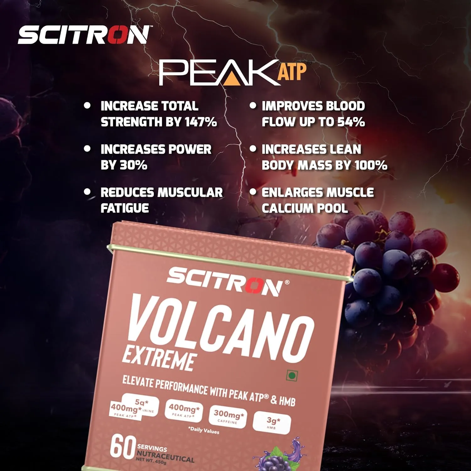 Scitron Volcano Extreme Pre-Workout - (Grape)