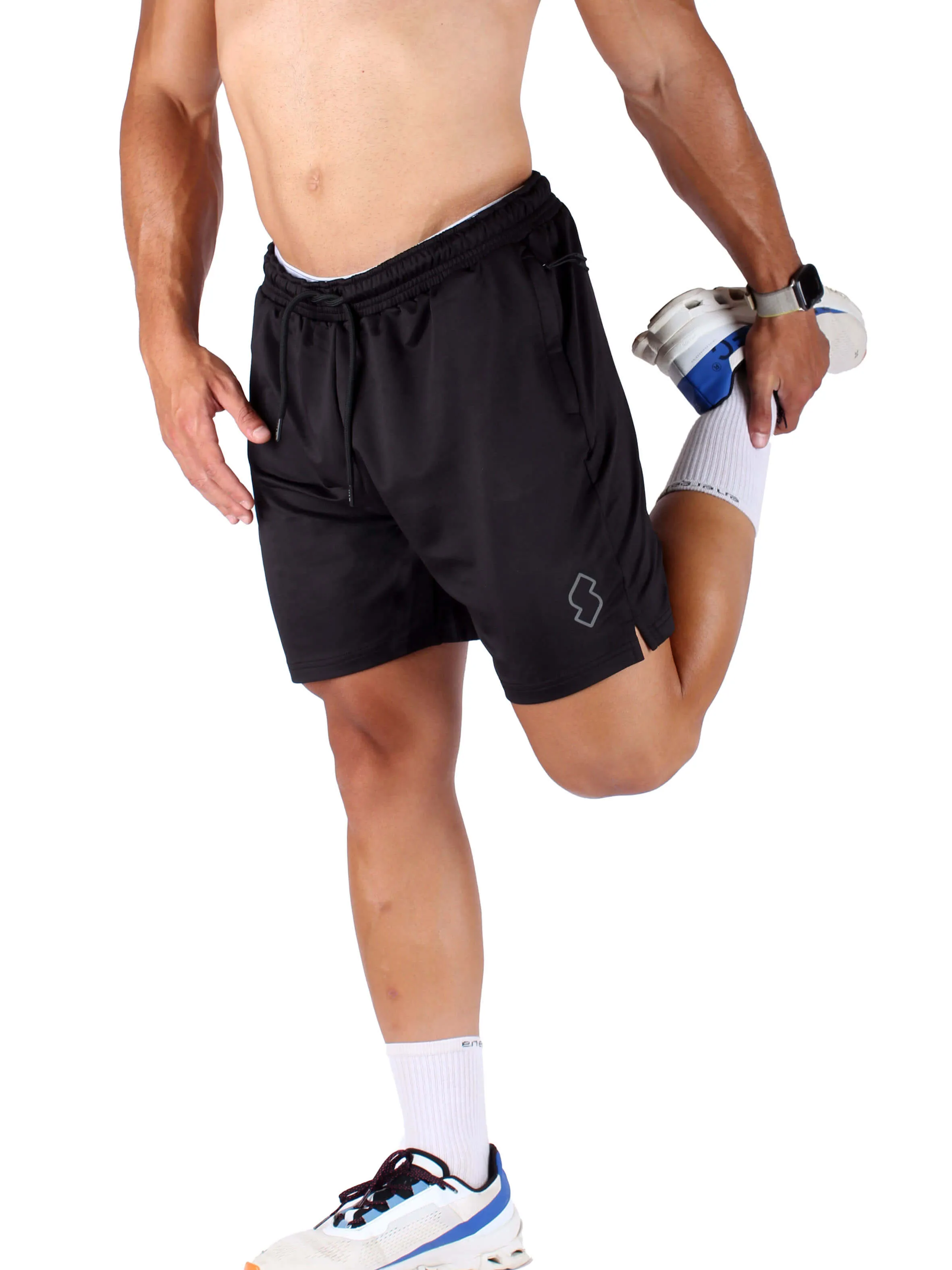 SH3 Hi-Dri Sports Shorts For Men - Black