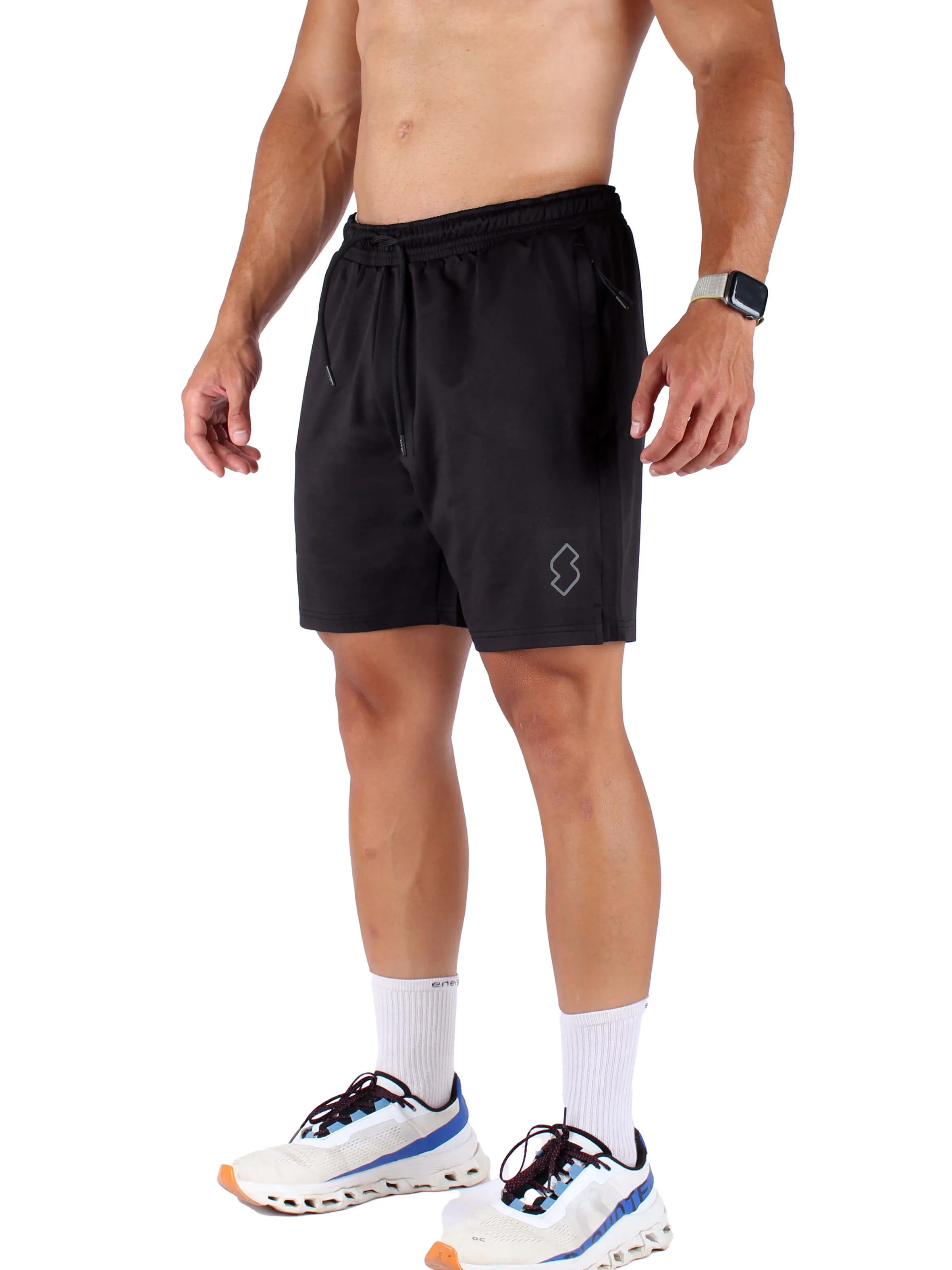 SH3 Hi-Dri Sports Shorts For Men - Black