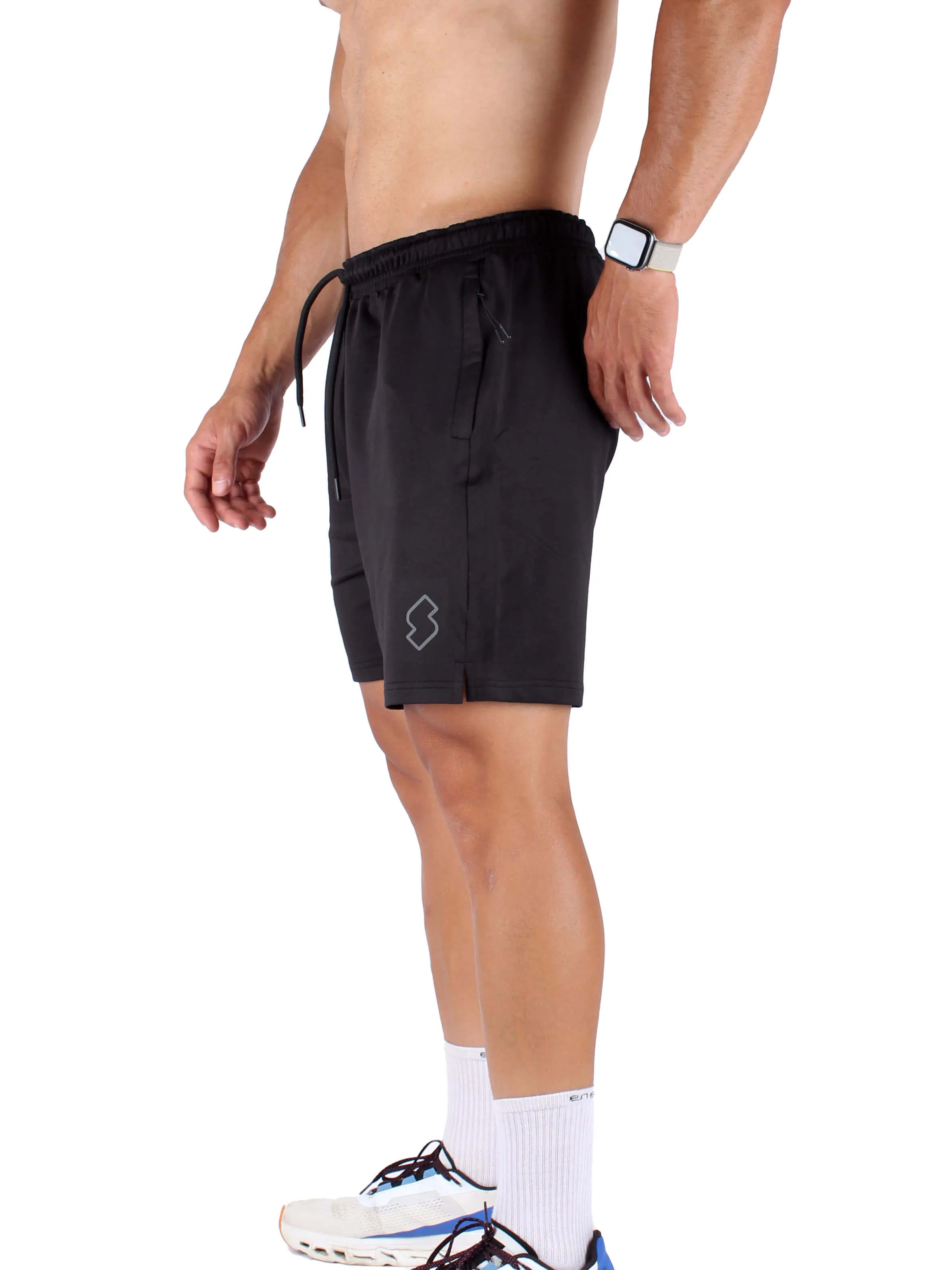 SH3 Hi-Dri Sports Shorts For Men - Black