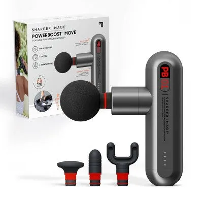 Sharper Image Powerboost Move Deep Tissue Travel Percussion Massager - Dark Gray