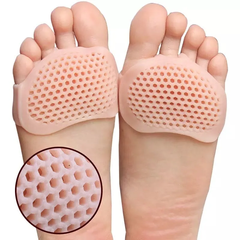 Silicone Honeycomb Forefeet Cover, Forefoot Antiskid Pad Gel, Breathable Soft Toes Protector, High Heel Shoes Pad Insoles, Breathable Health Care Shoe Insole Massage