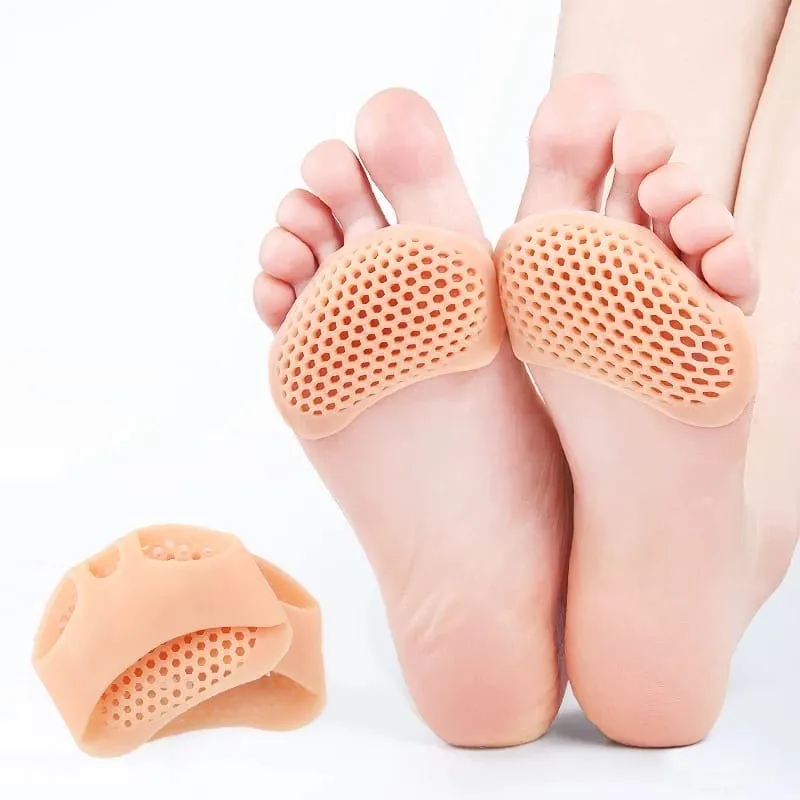 Silicone Honeycomb Forefeet Cover, Forefoot Antiskid Pad Gel, Breathable Soft Toes Protector, High Heel Shoes Pad Insoles, Breathable Health Care Shoe Insole Massage