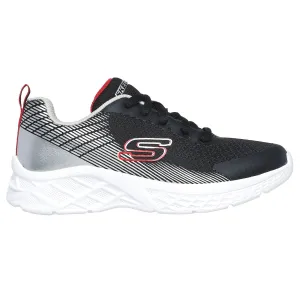 Skechers Microspec II Shoes - Boys - Black/Silver/Red