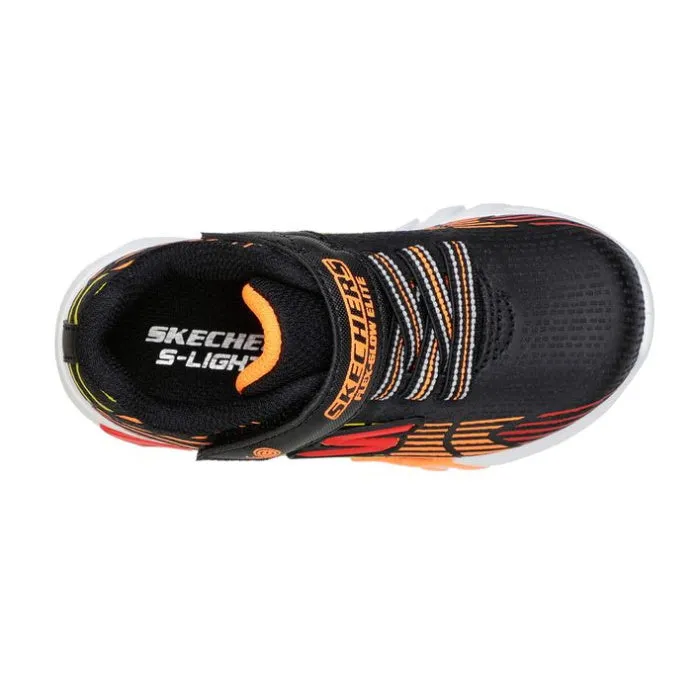 Skechers Toddlers Flex Glow Elite Black Orange