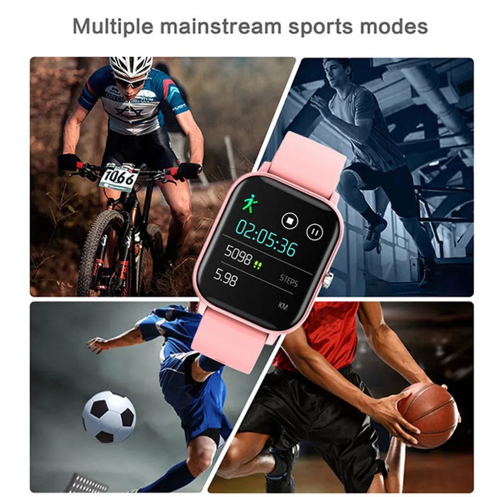 Smart Watch Full Touch Fitness Tracker Blood Pressure Monitor Smart Bracelet- USB Charging