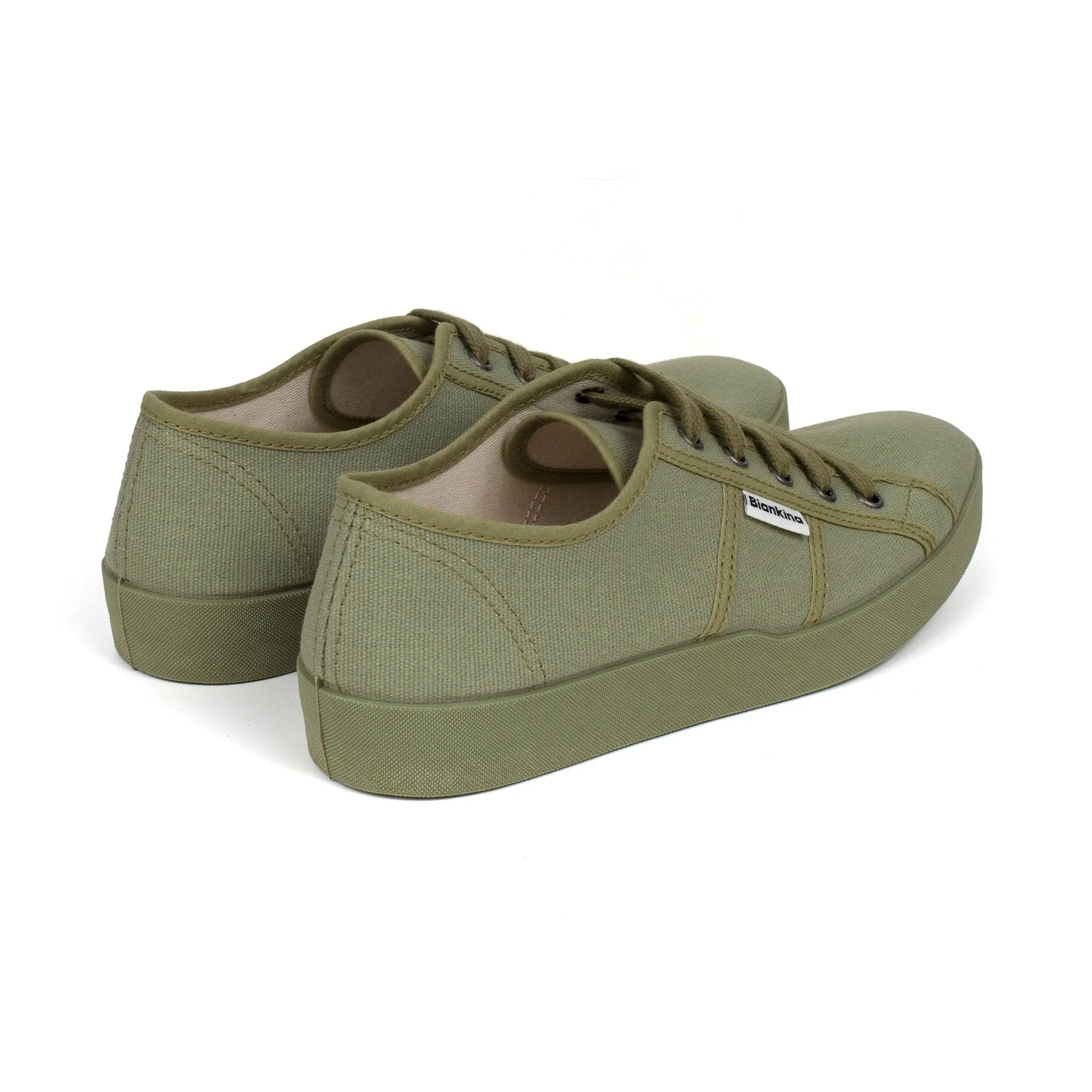 St. Tropez Organic Cotton Canvas Sneakers - Olive Green