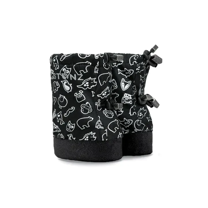 Stonz Black Neo Print Baby/Toddler Booties