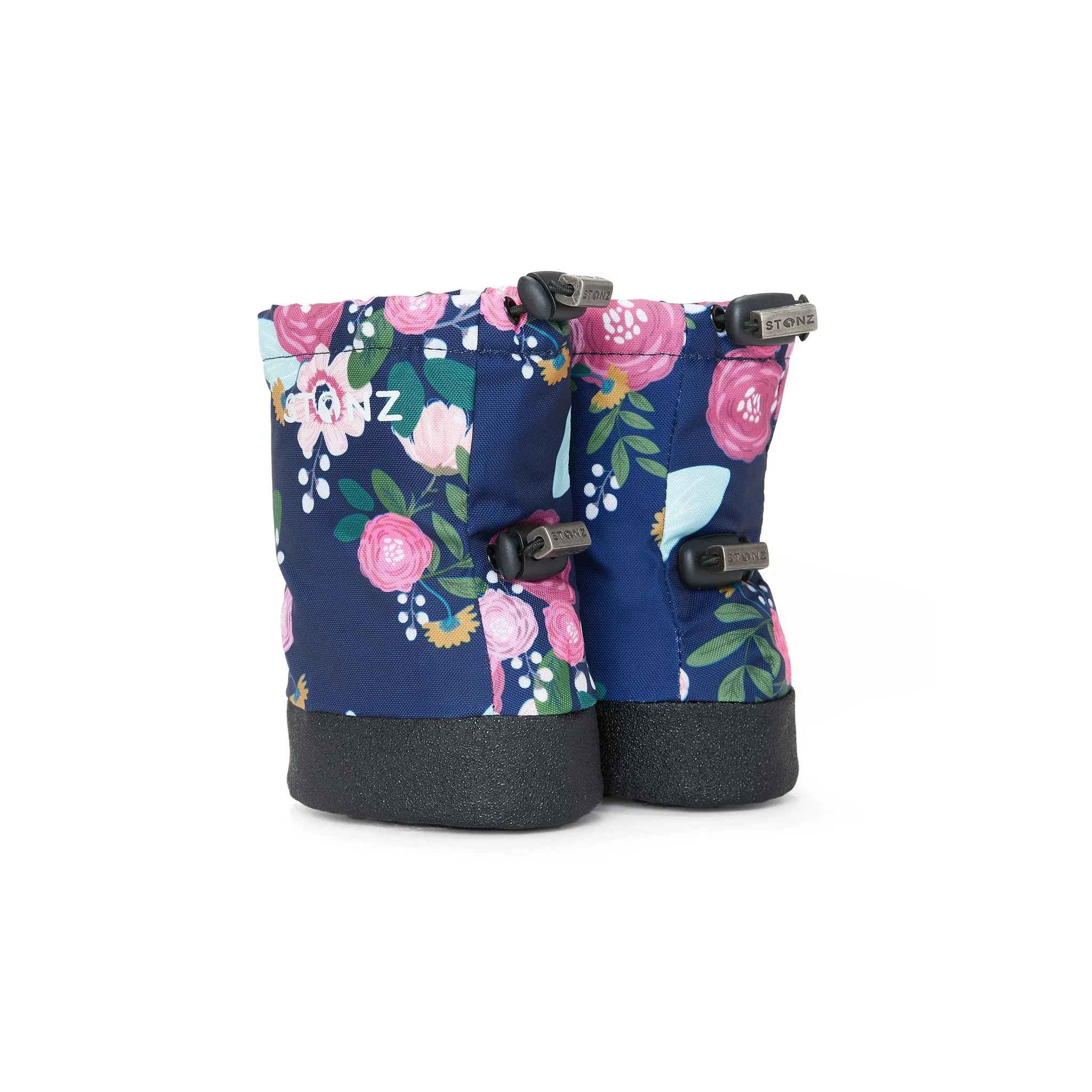 Stonz Navy Wildflower Baby/Toddler Booties