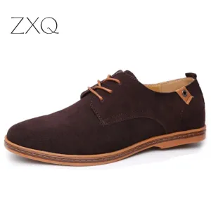 Suede Oxfords Men Leather Shoes