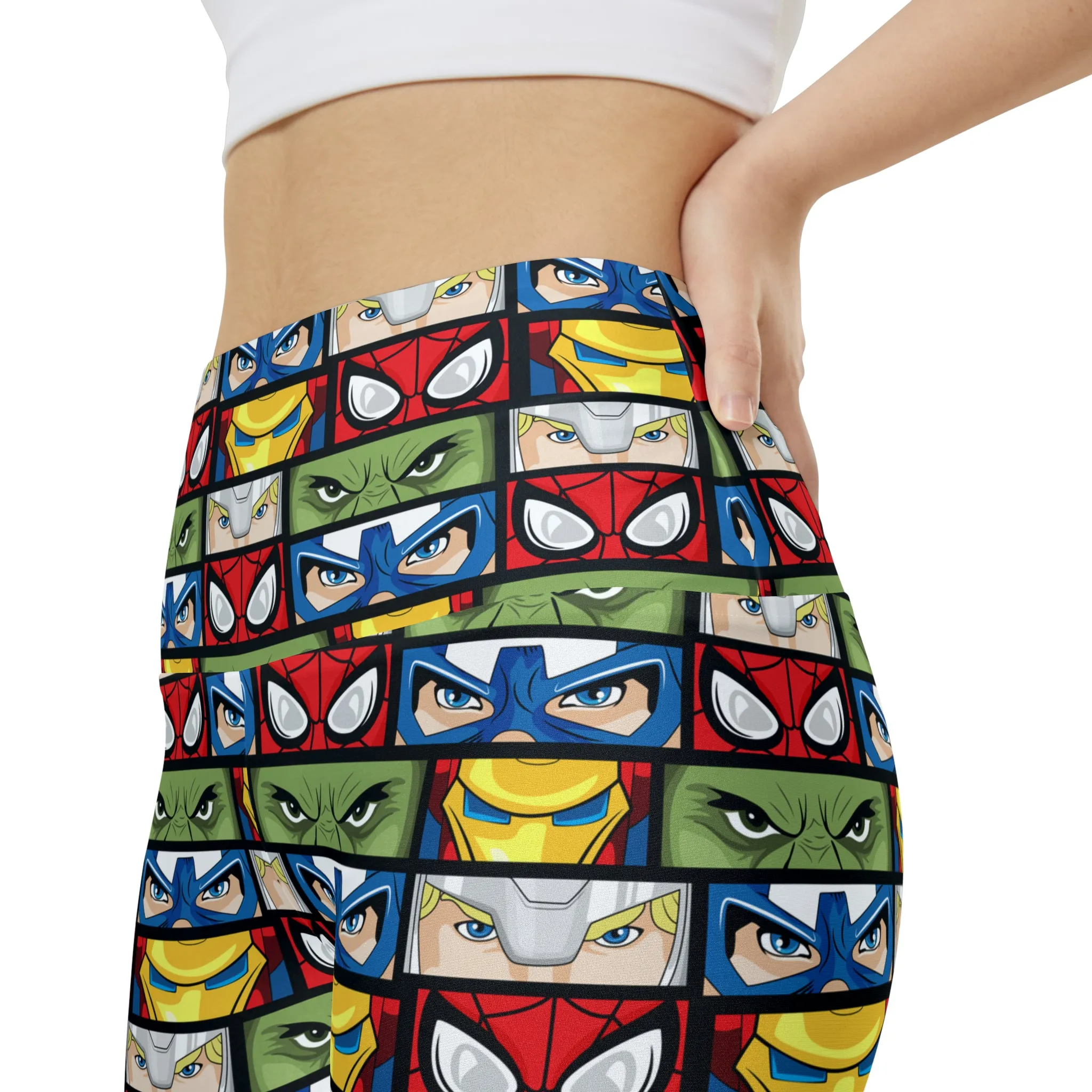 Super Heroes Eyes Women's Athletic Workout Shorts