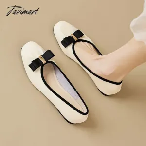 TAVIMART -  spring and autumn women's shoes Korean style work and party wear Ladies' casual flats mary jane boat shoes Large size 41-43