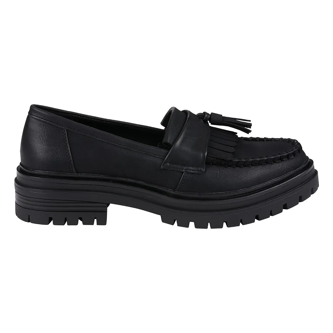 Tillie Black Tassel Loafers