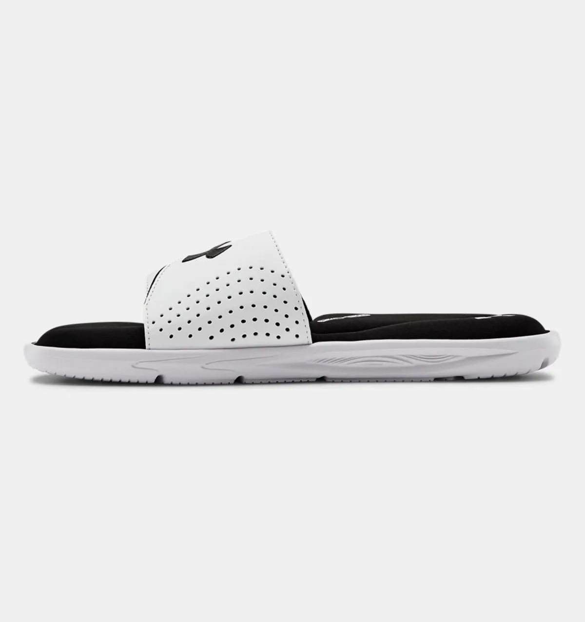 'Under Armour' Men's Ignite Slide Sandal - White / Black / Black