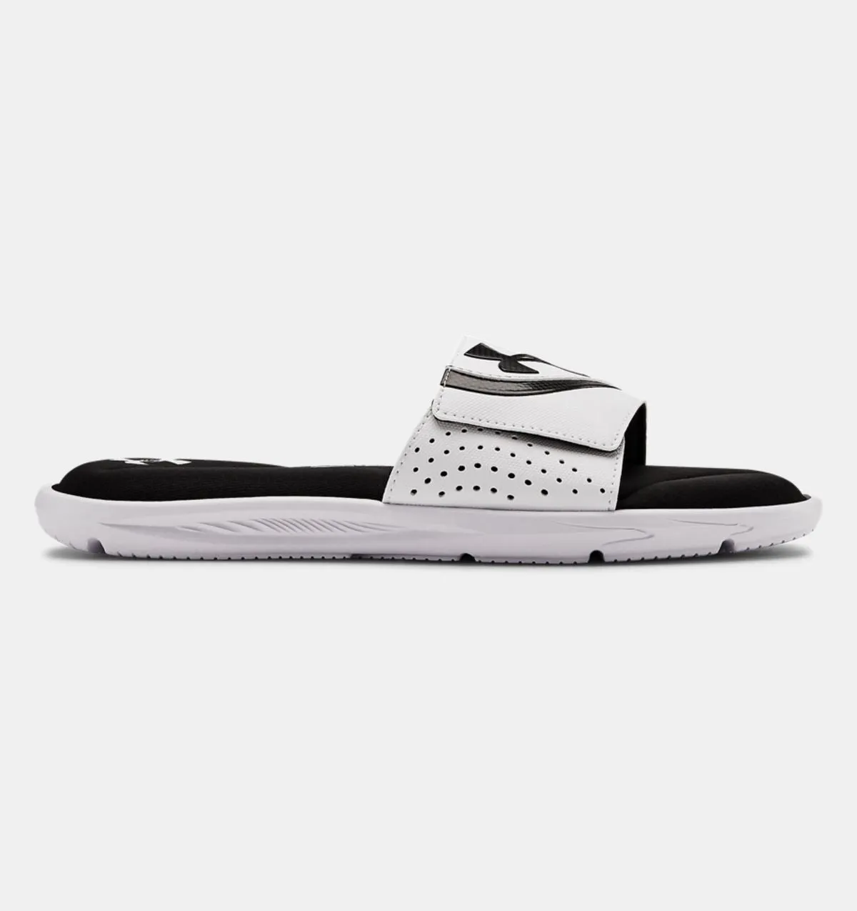 'Under Armour' Men's Ignite Slide Sandal - White / Black / Black