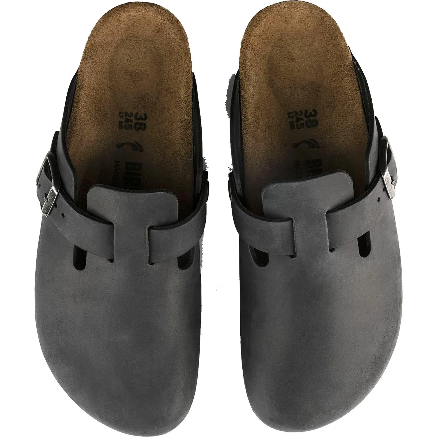 Unisex Birkenstock Boston Black Oiled Leather