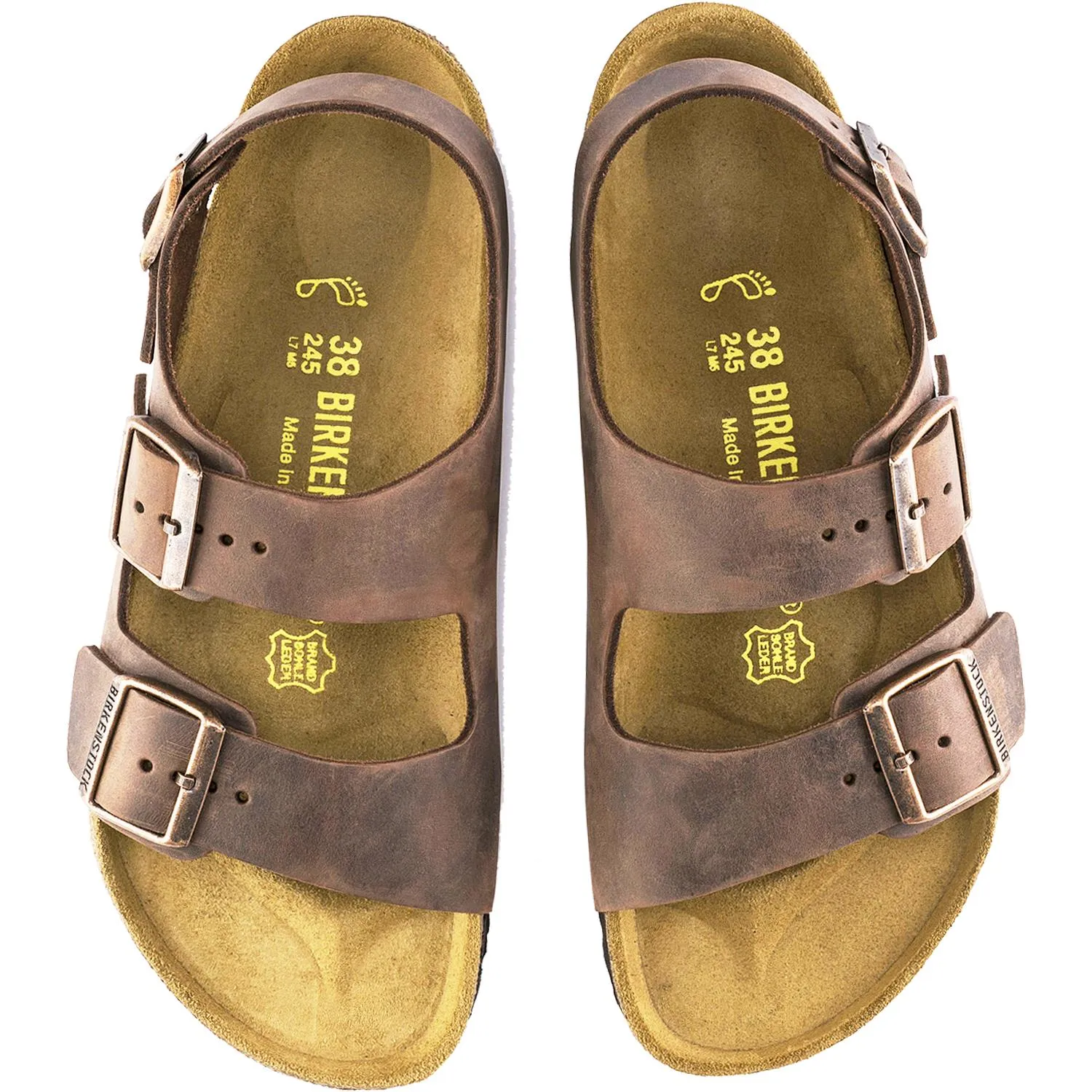 Unisex Birkenstock Milano Habana Oiled Leather