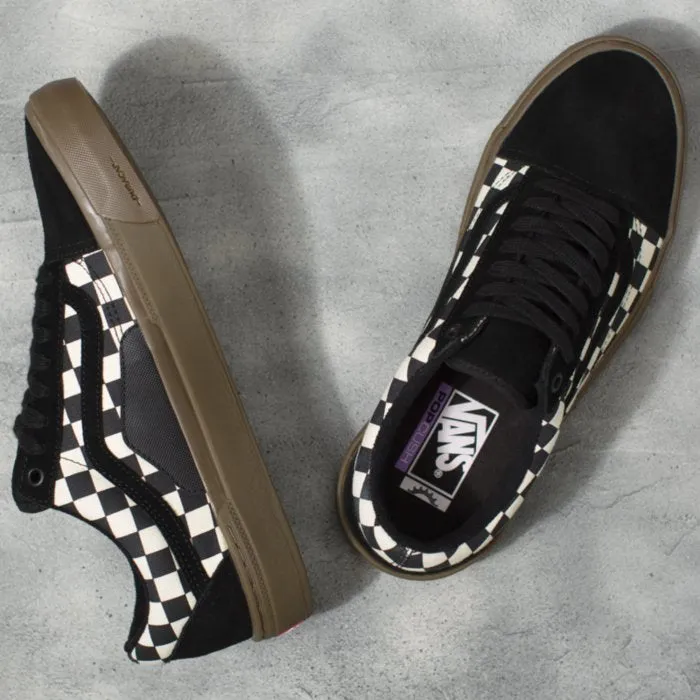 Vans Checkerboard BMX Old Skool Shoe - Black/Dark Gum