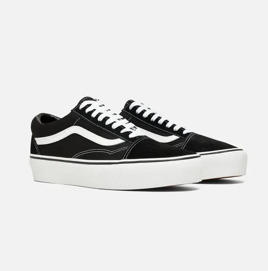 Vans scarpa sneakers con zeppa da donna Old Skool Platform VN0A3B3UY281 nero-bianco