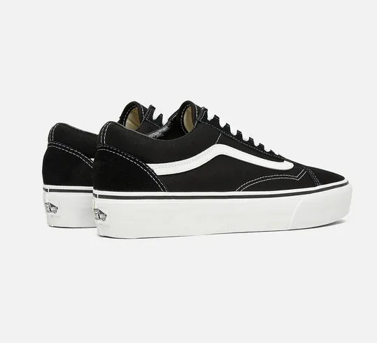 Vans scarpa sneakers con zeppa da donna Old Skool Platform VN0A3B3UY281 nero-bianco