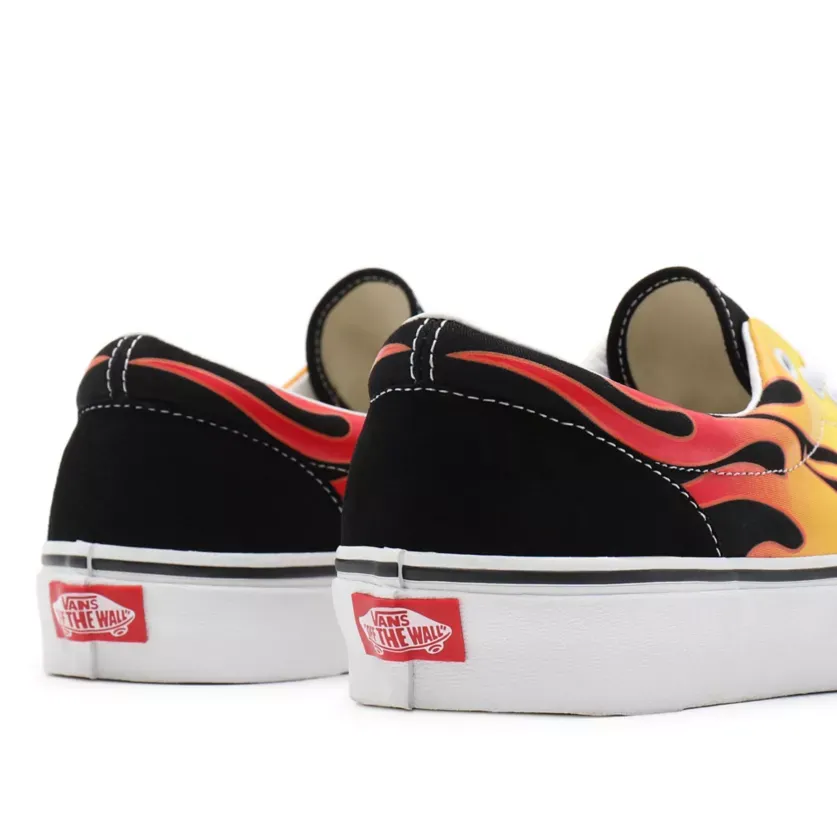 Vans scarpa sneakers unisex adulto Era Flame VN0A4BV4XEY1 nero-bianco-fiamme