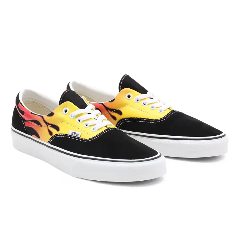 Vans scarpa sneakers unisex adulto Era Flame VN0A4BV4XEY1 nero-bianco-fiamme