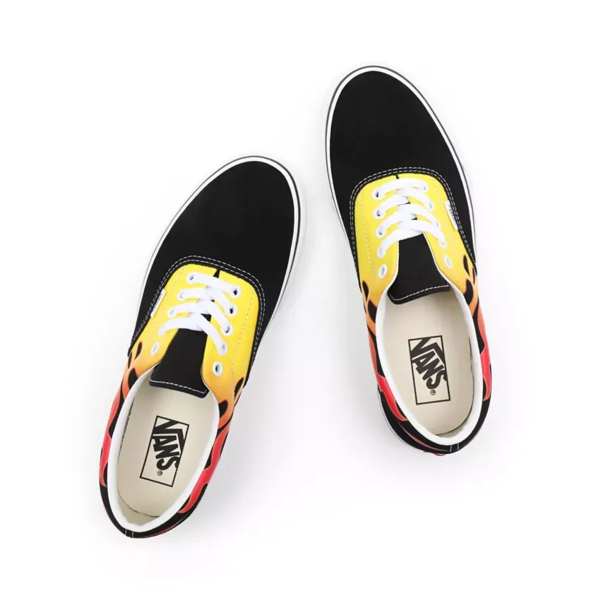 Vans scarpa sneakers unisex adulto Era Flame VN0A4BV4XEY1 nero-bianco-fiamme