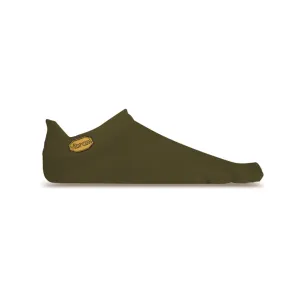 Vibram No Show Toe Socks Military Green