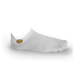 Vibram No Show Toe Socks White