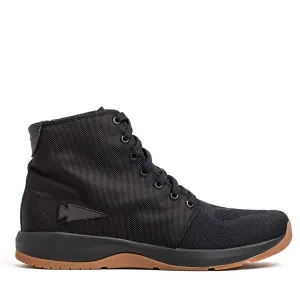 Women's Ballistic Trainers - Mid Top - Black   Gum w/ Black Reflective Spearhead