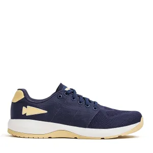 Women's Ballistic Trainers - Navy   White   Gold W/ Gold Reflective Spearhead