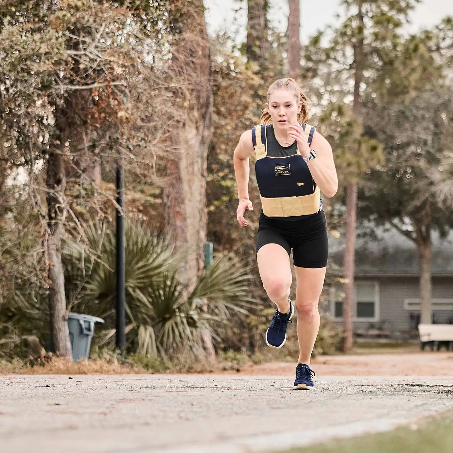 Women's Ballistic Trainers - Navy   White   Gold W/ Gold Reflective Spearhead