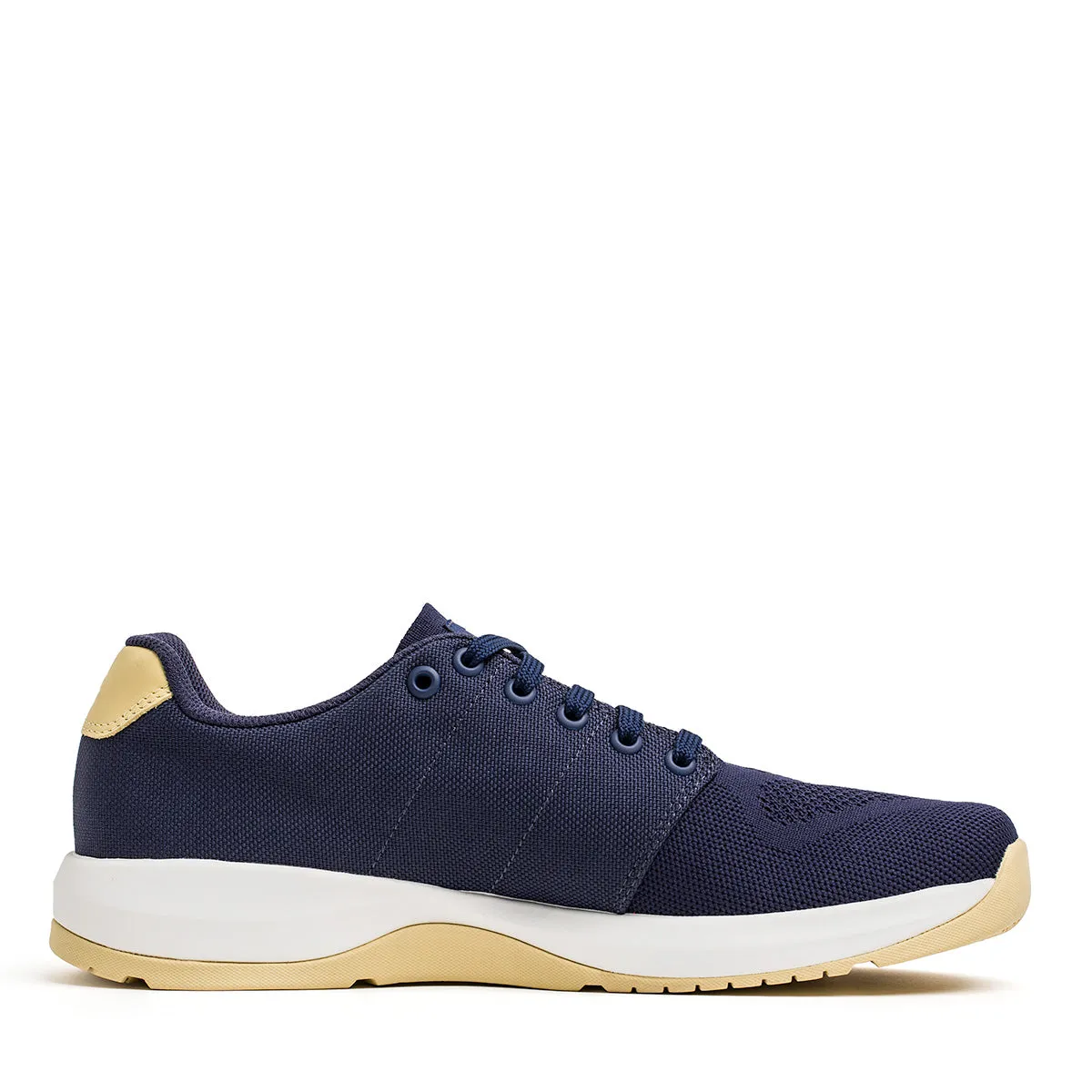 Women's Ballistic Trainers - Navy   White   Gold W/ Gold Reflective Spearhead