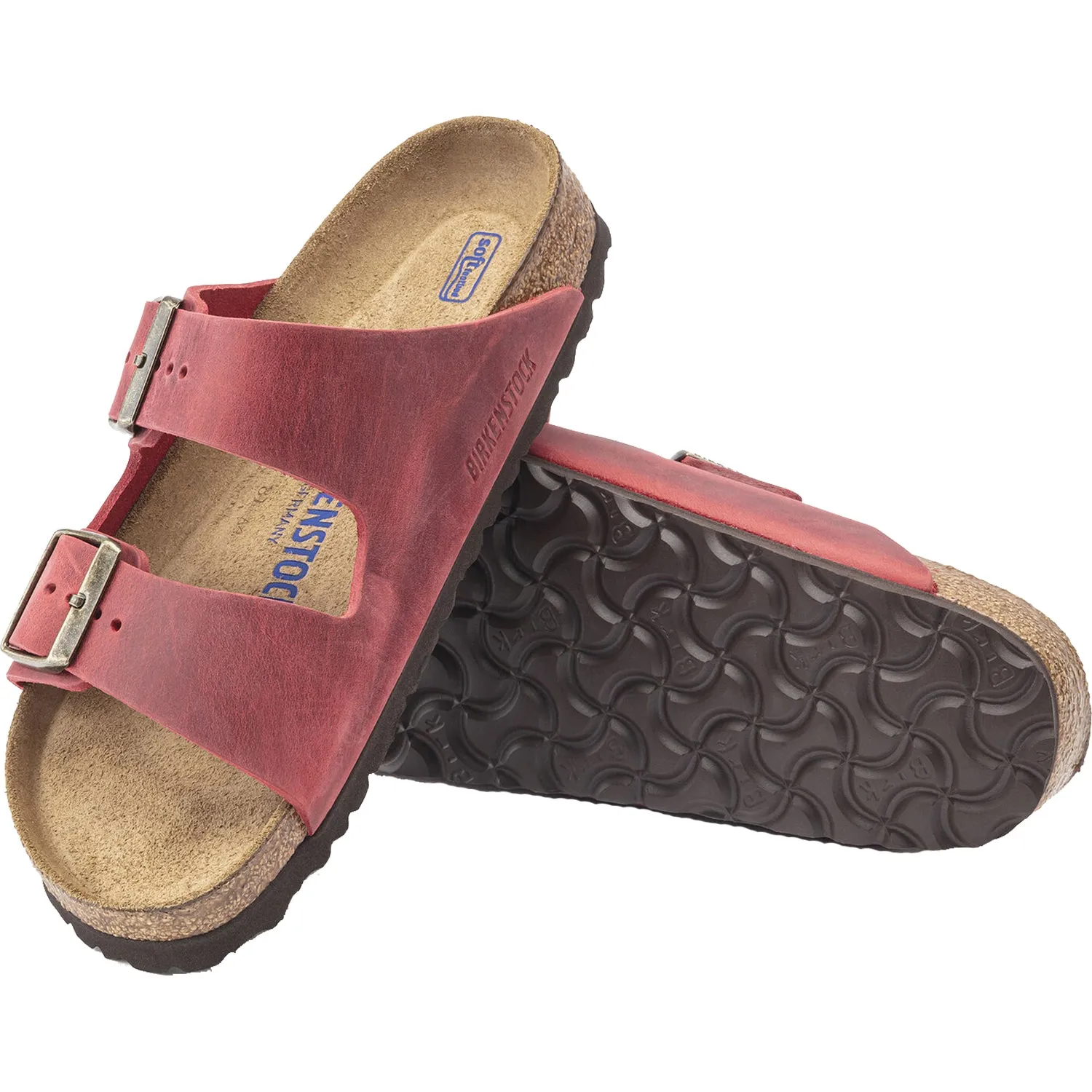 Women's Birkenstock Arizona Fire Red Oiled Leather