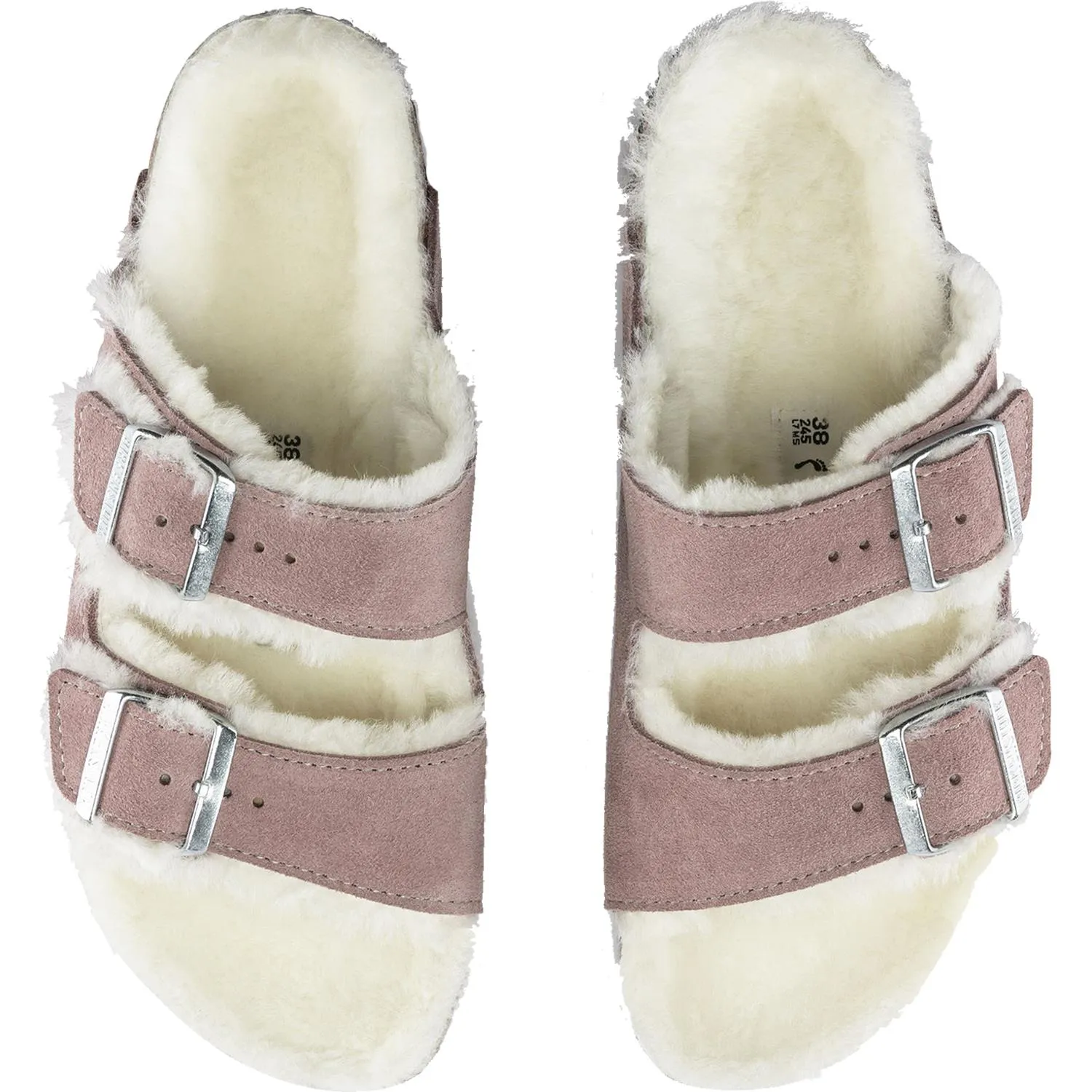 Women's Birkenstock Arizona Shearling Lavender Natural Suede