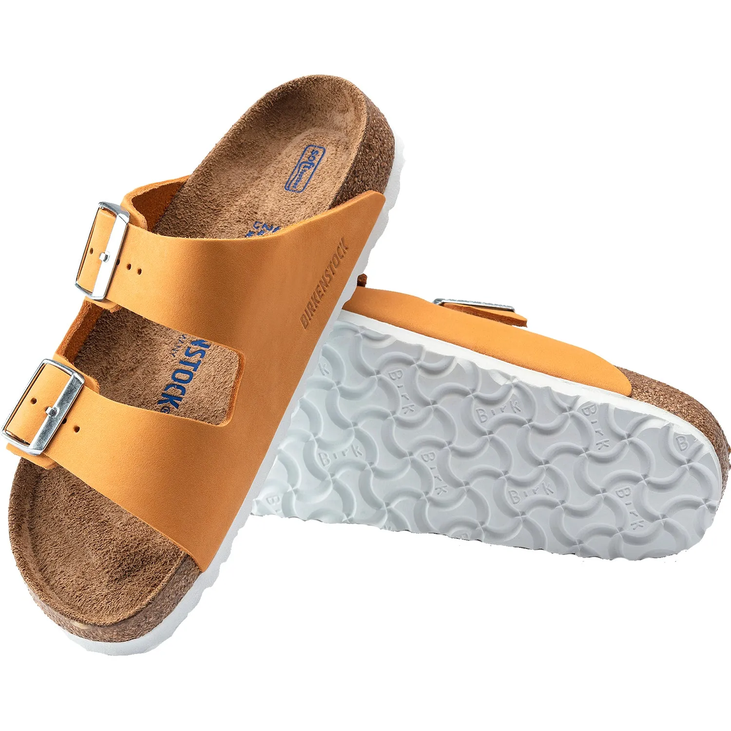 Women's Birkenstock Arizona Soft Footbed Apricot Nubuck