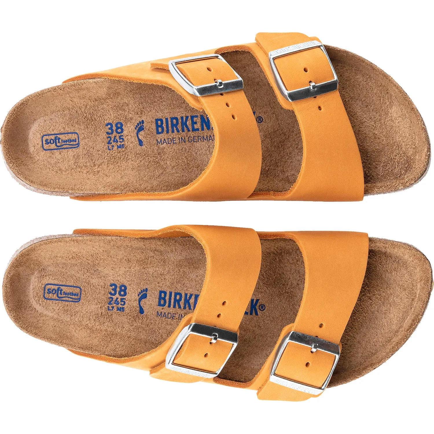 Women's Birkenstock Arizona Soft Footbed Apricot Nubuck